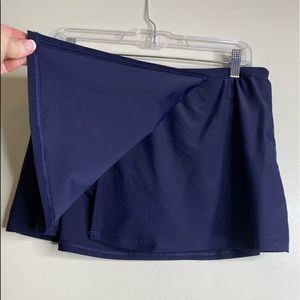 Croft & Barrow Solid Navy Skirted Swim Bottom Sz 1